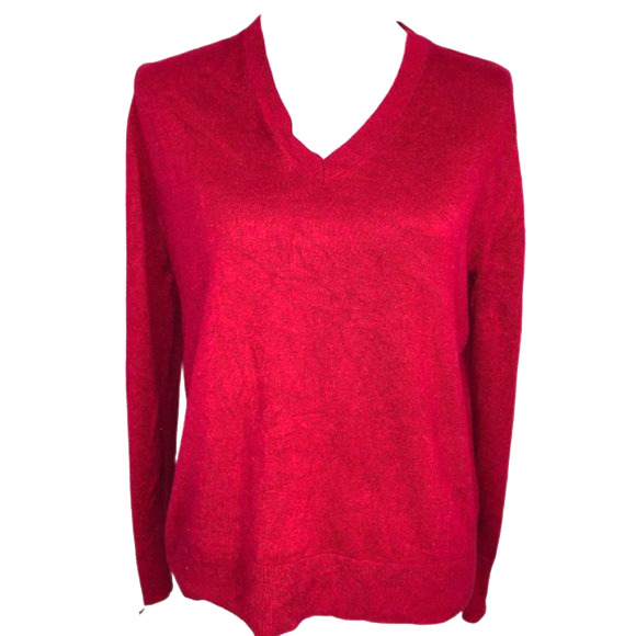 Banana Republic V-Neck Sweater Red Sparkle - M - Picture 1 of 7